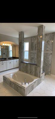 Shower remodeling by Floor & More Decor. 832-933-9333