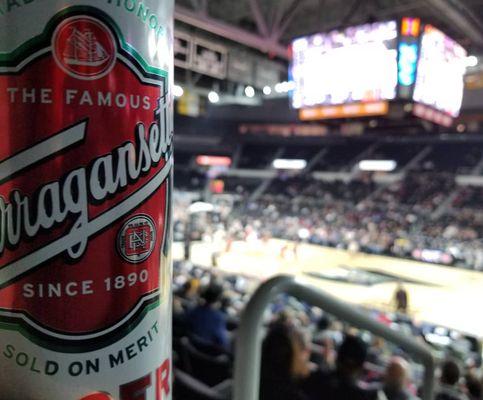 When you're in RI, you have a 'gansett at a game!