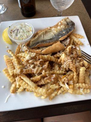 Special fried herring and poutine fries