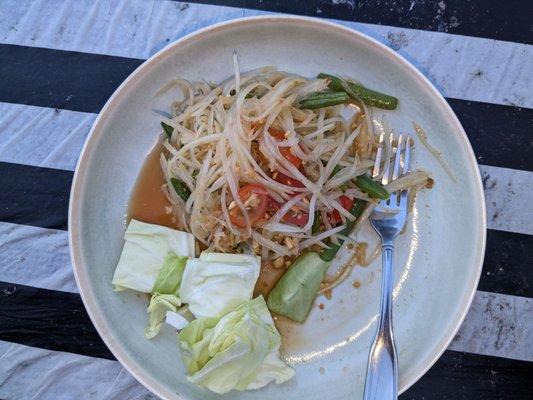 Papaya salad way too salty