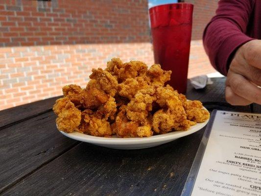 Gator Tail Appetizer, corn meal breaded goes well with the remoulade dipping sauce!