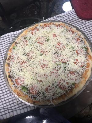 This is a pizza home made