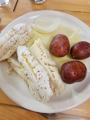 Monday night special: baked cod and baby reds