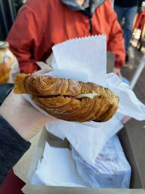 Ham and cheese croissant