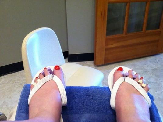 Great pedicure by Desiree.