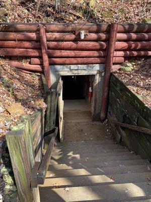 Mine shaft exit