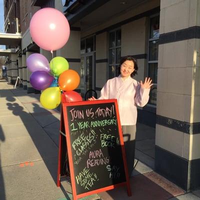 Master Suhaeng celebrating the first year of Wisconsin's only Body & Brain Center on March 9, 2016!