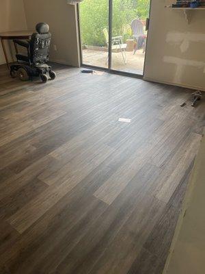 New floor in day room