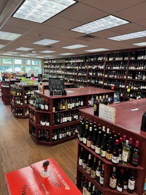 Just some of our extensive wine collection