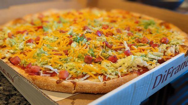 Taco pizza