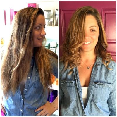 Balayage and cut by stylist Shawntel McCarty