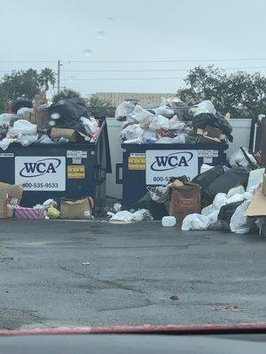 The one of the trash areas they all look like this