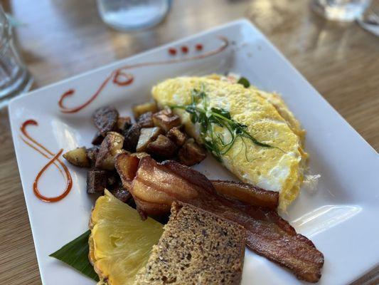 Omelet with Banana Bread