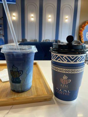 Blue Tea latte and Azal latte, both were fantastic!