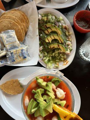 Cóctel de Camarón and Aguas chiles were to die for in this brutal heatwave in Los Banos.