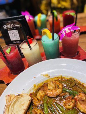 Angry Shrimp & margarita flight