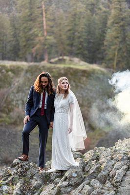 Slim Fit Navy Collins Suit. Photo credit: Taylor White Photography