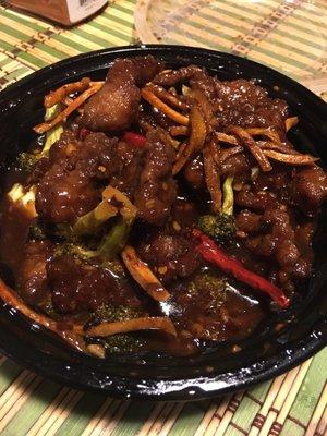 Bomb digidy orange beef! I asked them to make it extra spicy