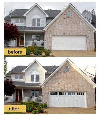 Amazing what a garage door can do to change your home's appearance.