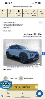 The car they offered at $21,200 plus close to $5000 in add-ons being a one-year-old used car what scammers