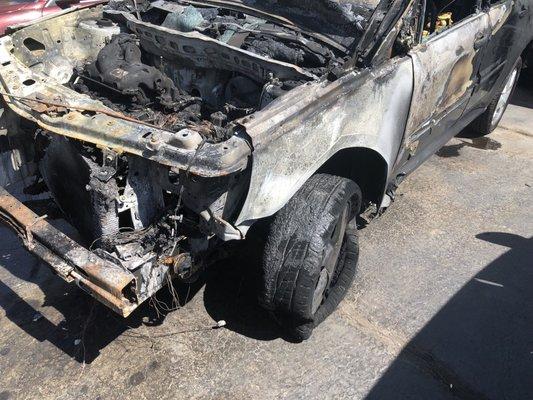 An exterior view of the remains of my 08 Equinox Sports after installation of an engine by Midwest Tire & Auto In