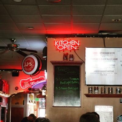 I like the neon signs.