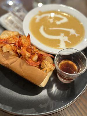 Connecticut lobster roll and lobster bisque