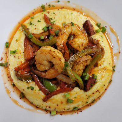 Shrimp and grits special.