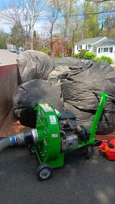 Huge bags of insulation from an attic that I removed