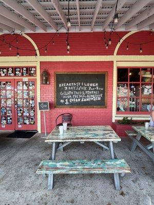 Outside seating