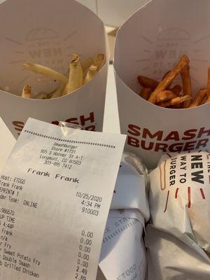 Smash burger scant fries