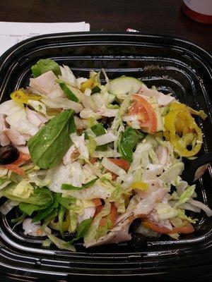 really nice salad from gulf Breeze Subway near Oriole beach road