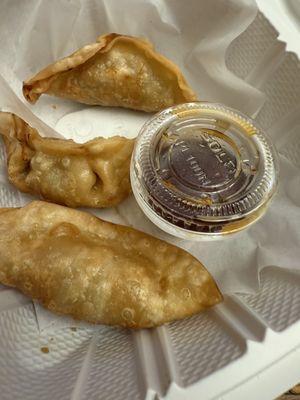 Half a side of gyozas