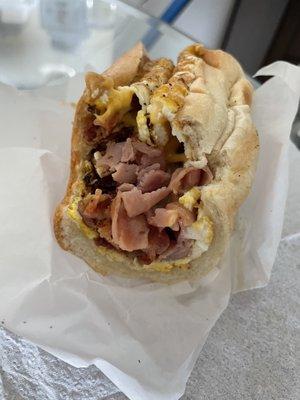 Breakfast Ham and Eggs Sub