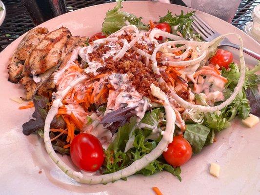 PR salad with grilled chicken