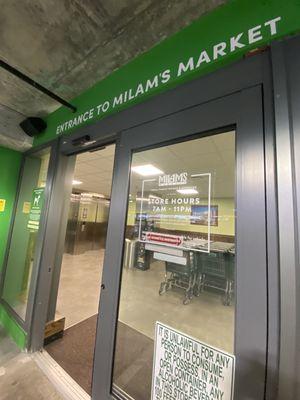 Parking one level elevator entrance area, Milam's Market Link at Douglas