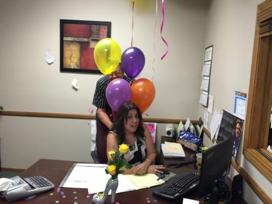 The love this broker has for his processor on her birthday!