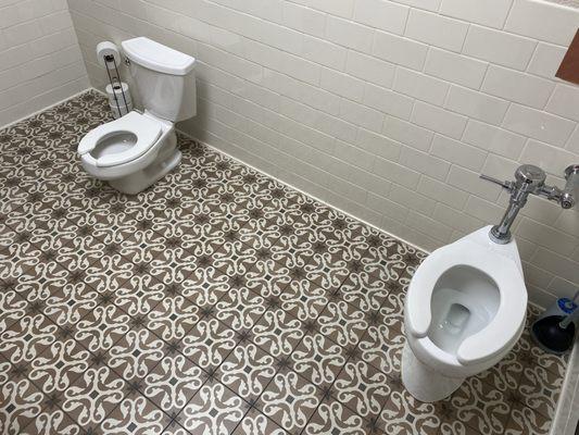 Regular and mini toilets