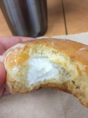 Glazed with Kreme filling. Never enjoyed these type of donuts but wow this is fluffy and almost like marshmallow inside.