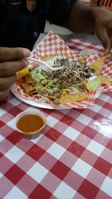 Carne Asada Nachos.