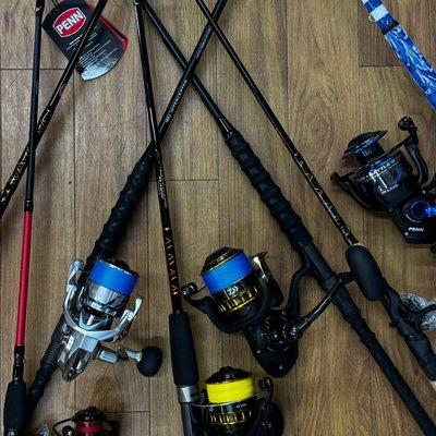 Super selection of the right rods and reels for fishing in these waters of Virginia Beach and the Chesapeake Bay