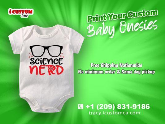 Your baby must need comfortable clothing. On iCustom you can customize your baby's onesies as per your choice!