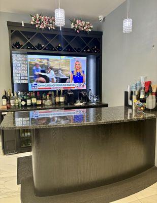 Full bar for clients