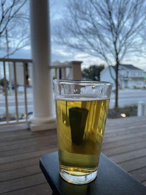 Beer on the patio