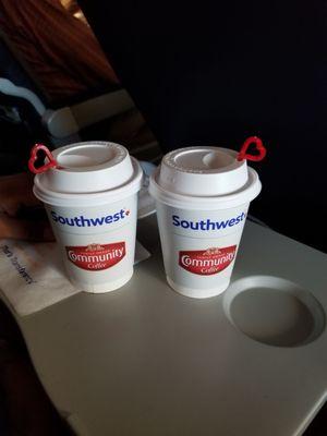 Delicious coffee on board  ..southwest