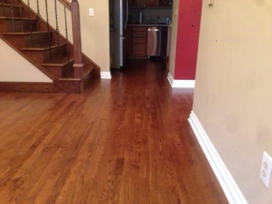 Stained white oak floors