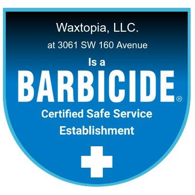 Barbicide Certified Safe Establishment