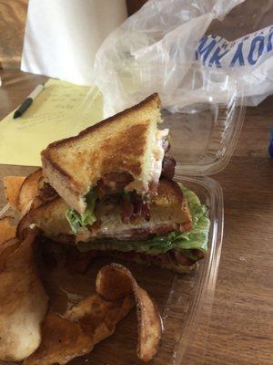 This is their ultimate BLT thing was stacked on Texas toast,PHENOMENAL