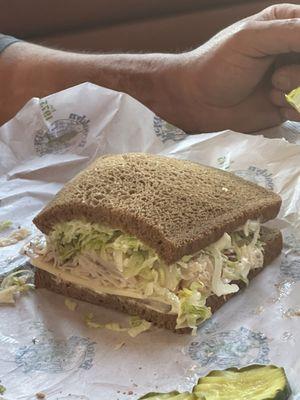 Turkey sandwich. This is only half the sandwich!