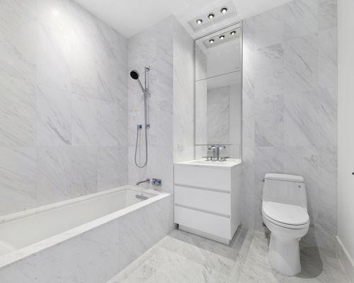 Marble baths need special care.